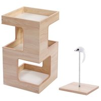 pawz-road-kratzbaum-holz-2-stoeckig