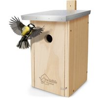 WILDLIFE HOME Nistkasten mit Metalldach 32mm Einflugloch