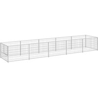 VidaXL Hundezwinger Stahl silber 5 m, 1 m, 70 cm