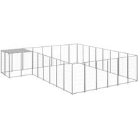 VidaXL Hundezwinger silber 4,4 m, 4,4 m, 1,1 m