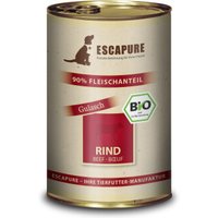 ESCAPURE nourriture humide pour chien bio adulte Bœuf 6x400 g