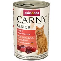 animonda Carny mokra karma dla kota, senior. Wołowina i serca indycze 6x400 g