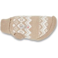 Wolters Strickpullover Norweger Mops & Co. Hundezubehör weiß / taupe 30 cm
