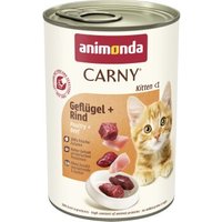 animonda Carny Nassfutter Katze Kitten Geflügel & Rind 12x400 g