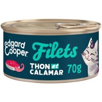Edgard & Cooper Filets de Thon Frais Chat Thon aux calamars 48x70 g