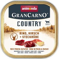 animonda GranCarno Country nourriture humide pour chien, adulte Cerf & bœuf 22x150 g