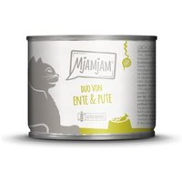MjAMjAM nourriture humide pour chat adulte, Duo 6x200 g Canard et dinde