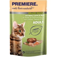 PREMIERE cats love nature Deluxe Ragout mit Huhn, Lachs und Reis 96x100 g PREMIERE cats love nature Deluxe Ragout mit Huhn, Lachs und Reis 96x100 g