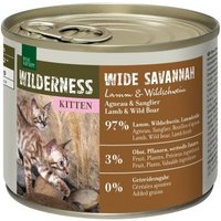 REAL NATURE WILDERNESS Kitten Wide Savannah agneau & sanglier 24x200 g