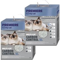 PREMIERE Litière agglomérante Carbon Control XL 2x10 l