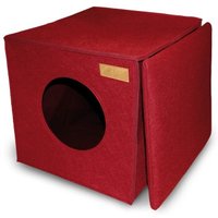 KaraLuna Katzenhöhle aus Filz fürs Regal rot