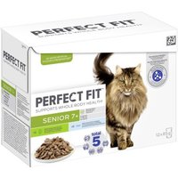 PERFECT FIT Sachets fraîcheur en sauce Dinde et Poissons pour chat senior 12 x 85 g