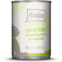 MjAMjAM nourriture humide pour chat adulte Bœuf, potiron 6x400 g