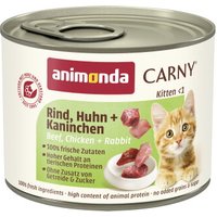 animonda Carny nourriture humide pour chaton Bœuf, poulet et lapin 24x200 g