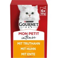 GOURMET Mon Petit Intense 8x6x50g mit Ente, Huhn, Truthahn 48x50 g