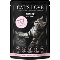 CAT'S LOVE kattenvoer kat junior in gelei Kip met algenkalk en distelolie 24x85 g