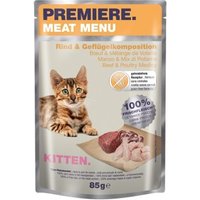 PREMIERE Meat Menu Kitten Rind & Geflügelkomposition 12x85 g