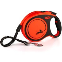Flexi XTREME Gurt-Rollleine orange/ schwarz L, 8 m