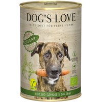 DOG'S LOVE Amour de Chien Nourriture humide pour chien, Adulte, Bio Greens, Fruits et Légumes 6x400 g