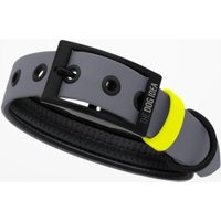 THE DOG IDEA Biothane Halsband Grau neon gelb M