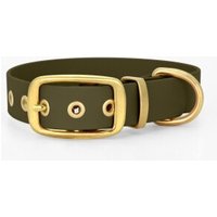 THE DOG IDEA Biothane Halsband Gold Khaki XL