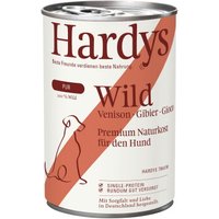 HARDYS Nourriture humide pour chien Pur adulte Gibier 6x400 g
