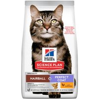 Hill's Science Plan nourriture sèche pour chat Adulte Hairball & Perfect Coat Poulet 2x7 kg
