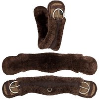 Equinate Western Mondgurt anatomisch Lammfell braun 70 cm