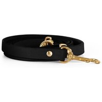 THE DOG IDEA Echtleder Hundeleine Schwarz M-L