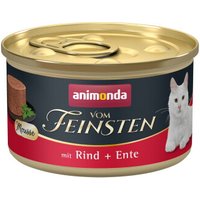 animonda vom Feinsten nourriture humide pour chat, Adult, Bœuf canard 12x85 g