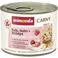 animonda Carny nourriture humide pour chat adulte Dinde, poulet et crevettes 24x200 g