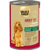 SELECT GOLD nourriture humide pour chien Sensitive Adult Cerf aux pommes de terre 24x400 g
