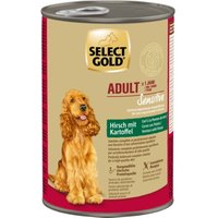 SELECT GOLD Nourriture humide pour chien Sensitive Adulte Cerf aux pommes de terre 12x400 g