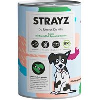 STRAYZ BIO Lachs mit Kartoffel, Spinat & Beeren, 6x400 g