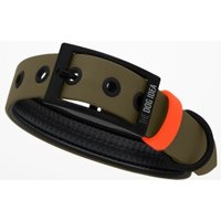 THE DOG IDEA Biothane Halsband Khaki neon orange S