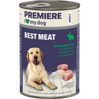 PREMIERE Best Meat nourriture humide pour chien, adulte, Lapin et riz 6x400 g