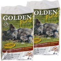 Golden Pine Litière en bois de pin pour chat 2x8 kg