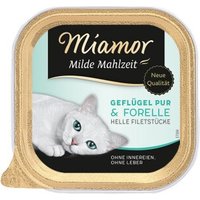 Miamor Milde Mahlzeit Geflügel pur und Forelle 16x100 g