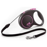 Flexi Black  Seil pink M, 5 m, 20 kg