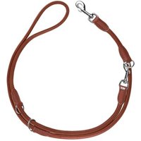 Hunter Verstellbare Führleine Round & Soft Canadian Up cognac 1 cm