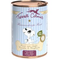 Terra Canis puppy 6 x 400 g Rundvlees met appel, wortel en rozenbottel