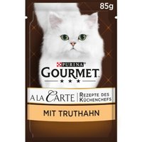 GOURMET A la Carte aliment humide pour chat, Adulte 26x85g Dinde dans une délicieuse composition de légumes