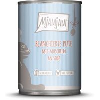 MjAMjAM nourriture humide pour chat adulte, blanchie en sauce 6x380 g Dinde et coquillages