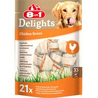 8in1 Delights Kauknochen Hähnchenfleisch im Beutel XS 21 Stück · Produktbild von Fressnapf