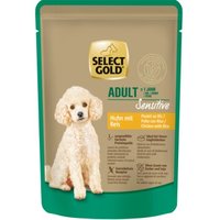SELECT GOLD Sensitive Sachets de Nourriture Humide Chien Adulte Poulet au riz 12x100 g