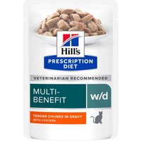 Hill's Prescription Diet alimentation humide pour chat Multi-Benefit w/d au poulet 12x85 g