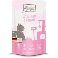 MjAMjAM Nassfutter Katze Adult, Quetschie, Huhn & Wildlachs 12x125 g