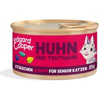 Edgard & Cooper nourriture humide chat senior morceaux en sauce Dinde et poulet 18x85 g