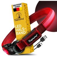 Tierhood Leuchtehalsband LED Halsband rot M