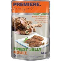 PREMIERE Finest nourriture humide pour chat Jelly Adulte riche en Dinde 88x85 g